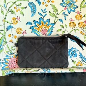 Vera Bradley Black Quilted Keychain Pouch